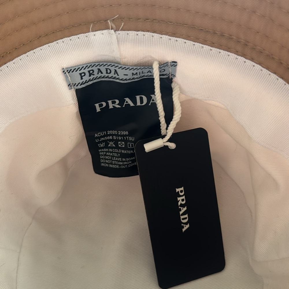 Beige designer bucket hat - Picture 2 of 4